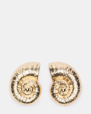 Seashell Shaped Earrings Gold