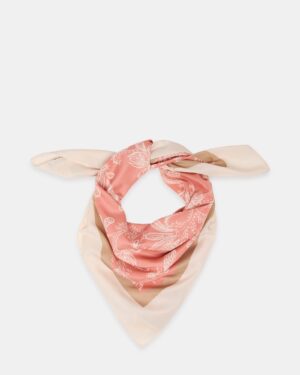 Paisley Satin Scarf Terracotta
