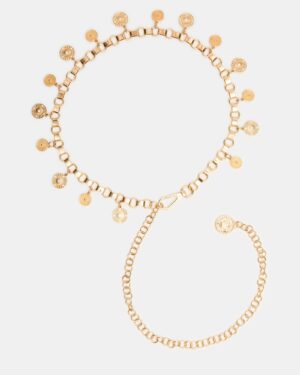 Coin Chain Belt Gold