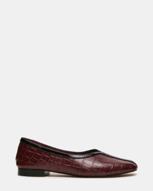 Dorelia Burgundy Crocodile Leather